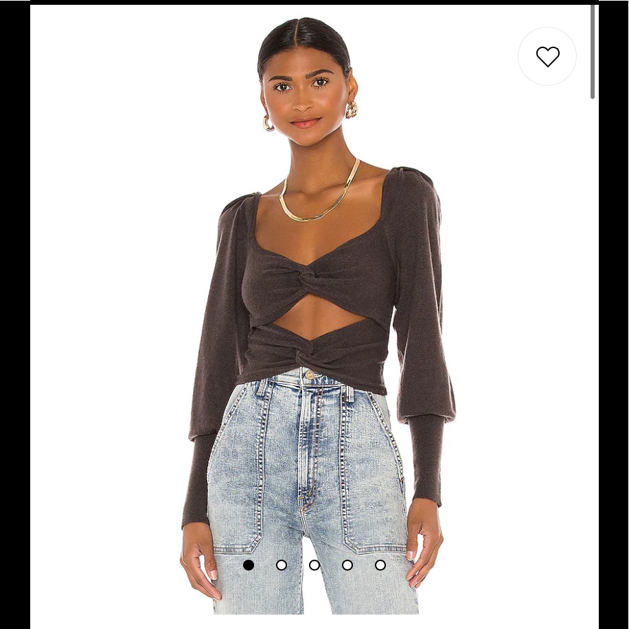 Revolve Ayla Cut Out Knit Top Sweater Xs